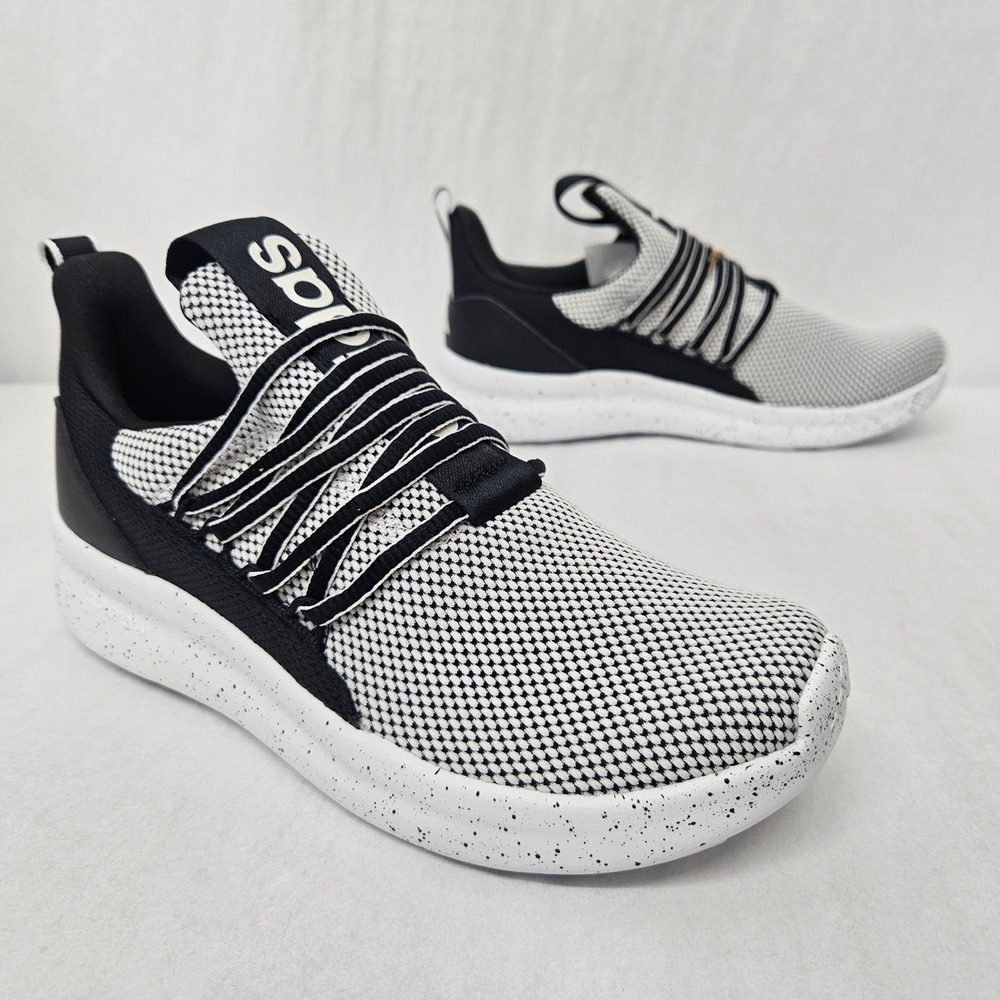 Adidas Lite Racer Adapt 7.0 K Athletic Shoes IE6384 Black White Kids Size 5
